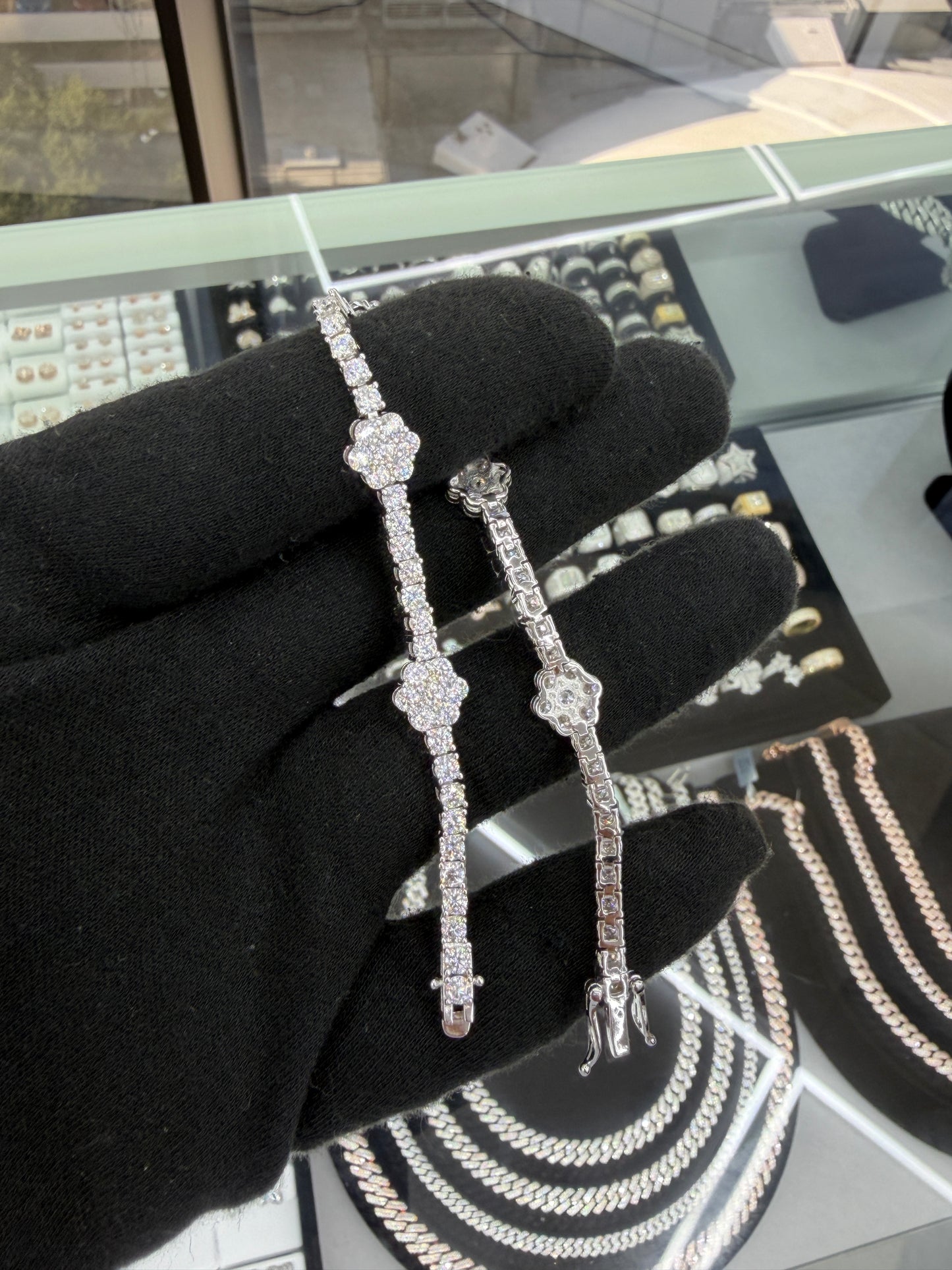 Flower Tennis Bracelet