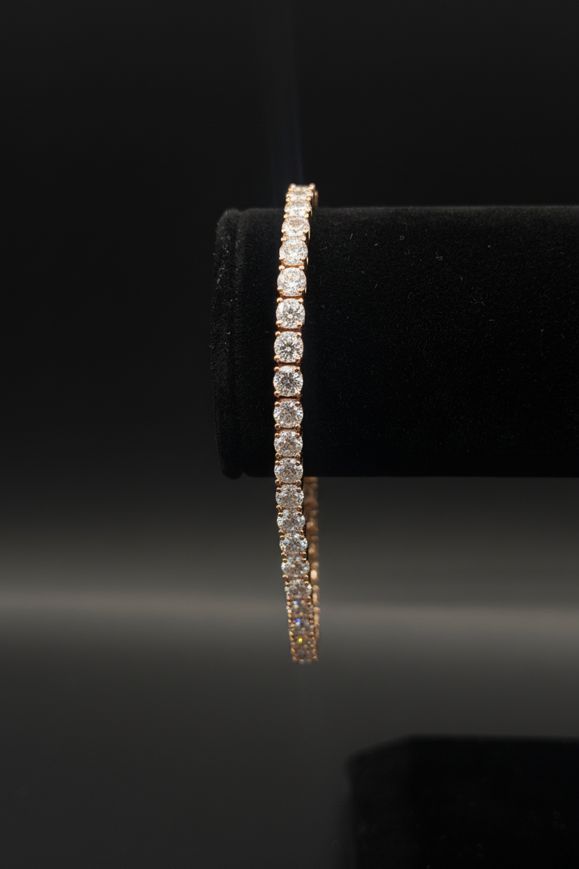Rose Gold Diamond Tennis Bracelet