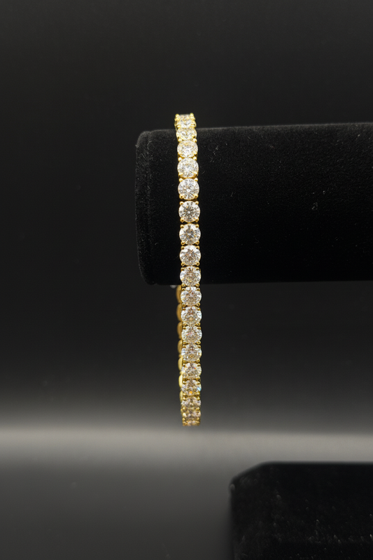 Yellow Gold Diamond Tennis Bracelet