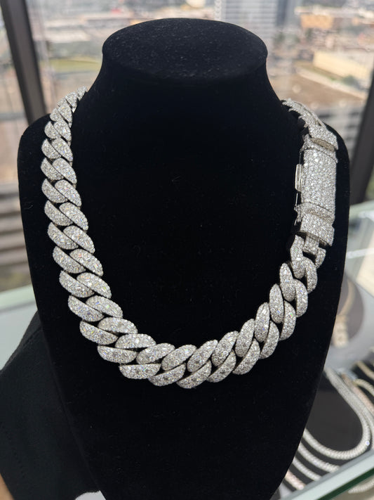 Cuban chain fancy mosaic setting 18MM