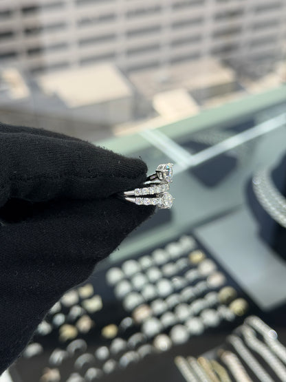 Women Double Heart Overlap Ring