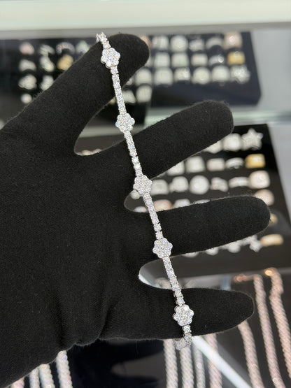Flower Tennis Bracelet
