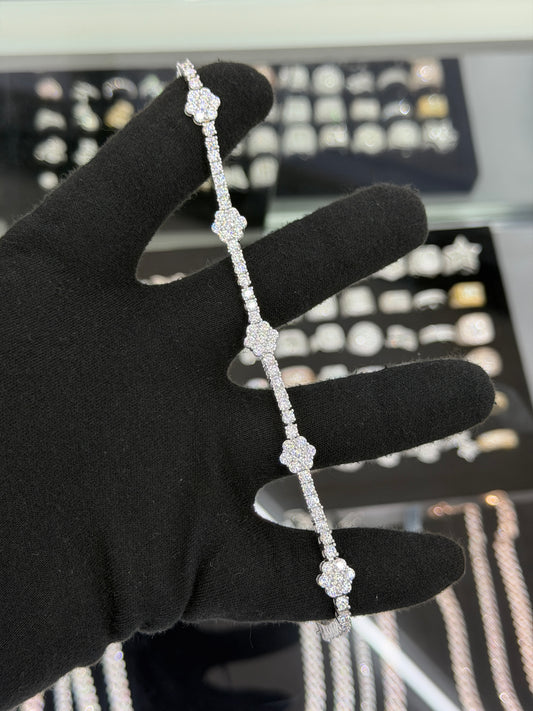 Flower Tennis Bracelet