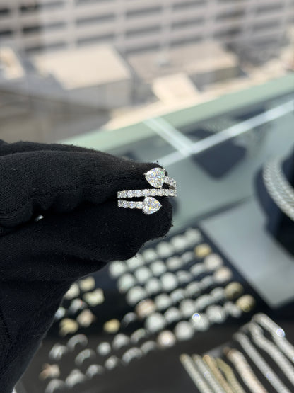 Women Double Heart Overlap Ring