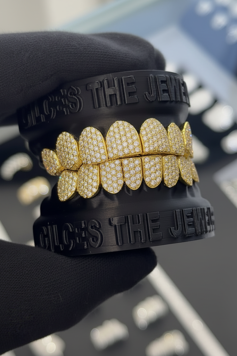 Honeycomb Moissanite Grillz