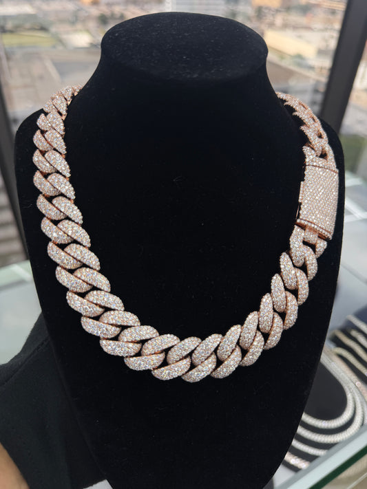 Cuban chain mosaic setting 18MM