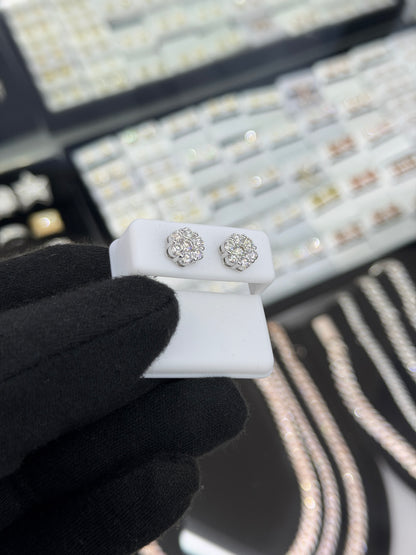 Moissanite VVS Flower Earrings