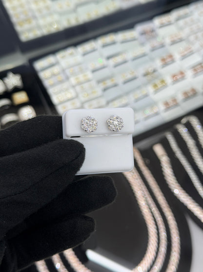 Moissanite VVS Flower Earrings