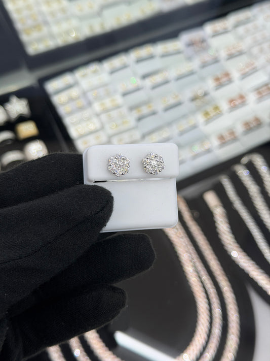 Moissanite VVS Flower Earrings