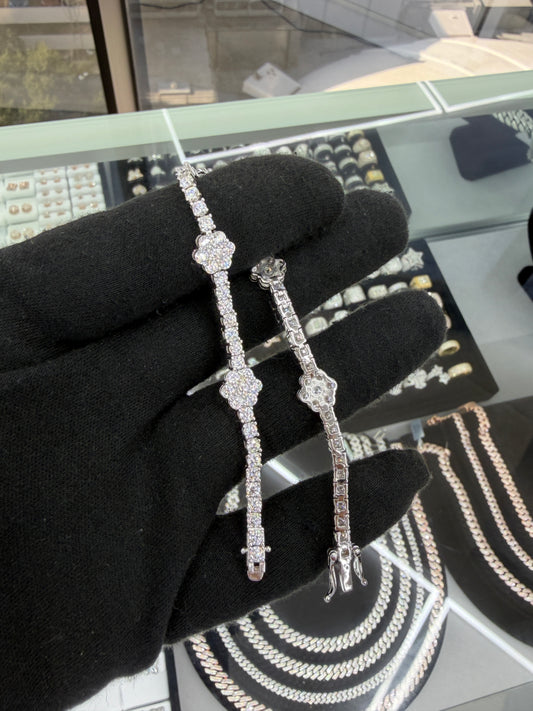 Flower Tennis Bracelet
