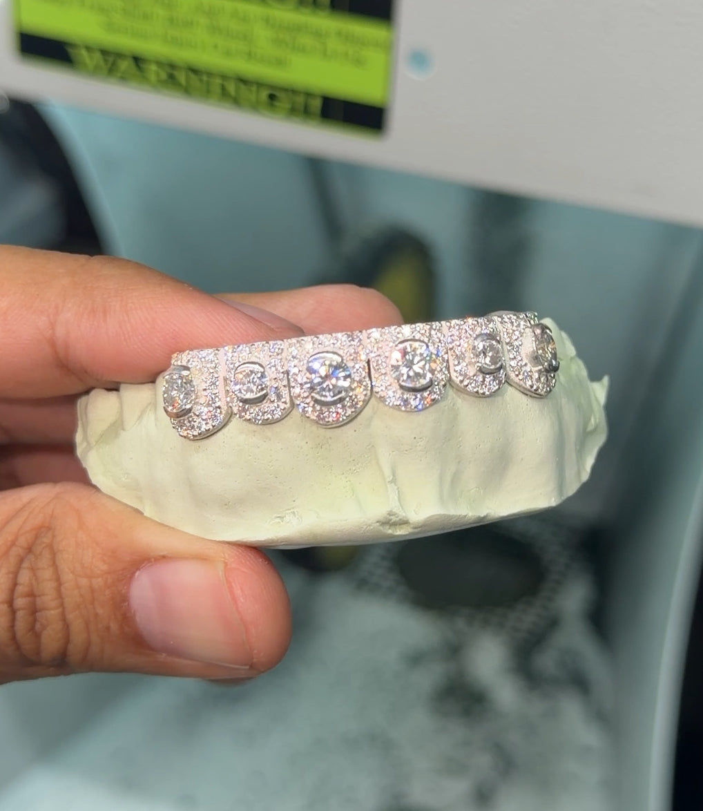 Honeymoon set silver with moissanite