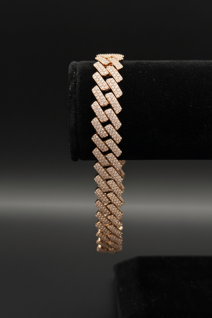 Rose Gold Diamond Chevron Bracelet