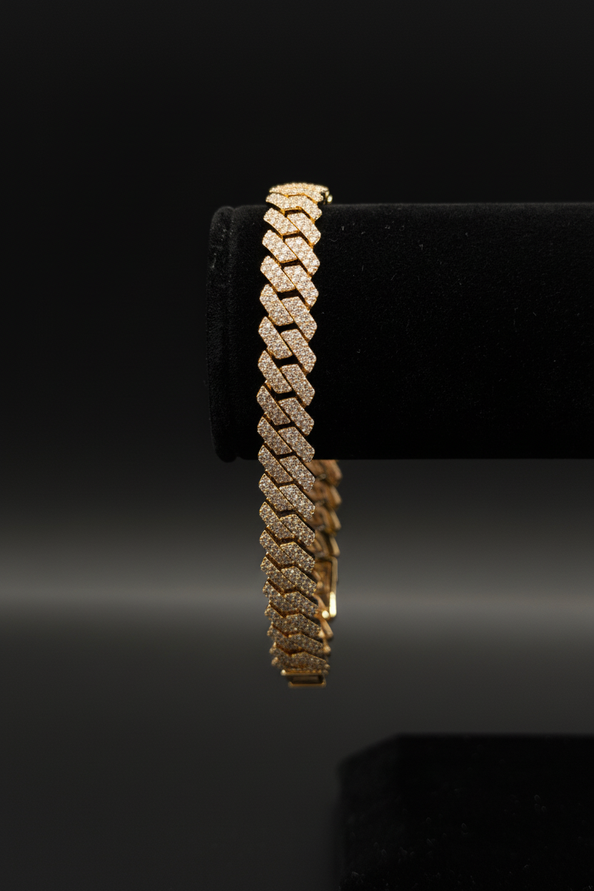 Rose Gold Diamond Chevron Bracelet