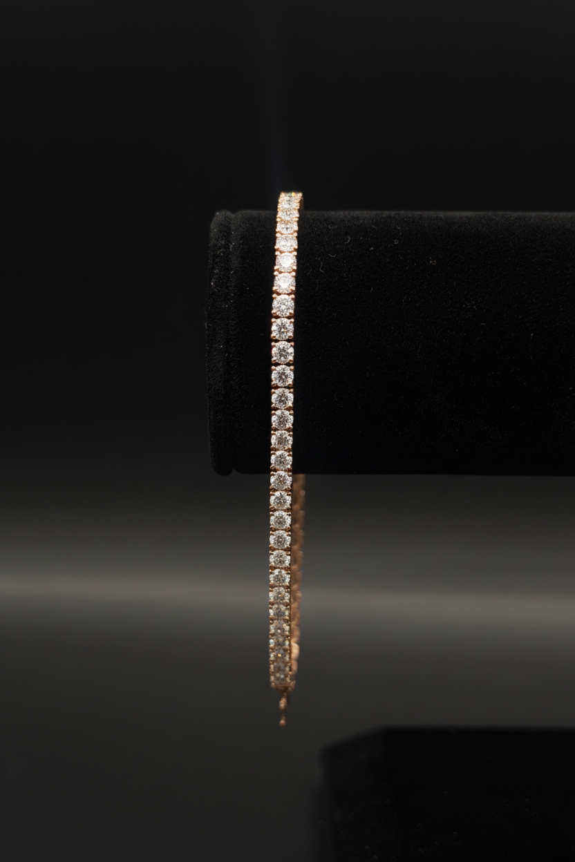 Rose Gold Diamond Tennis Bracelet