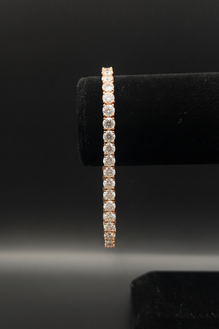 Rose Gold Diamond Tennis Bracelet