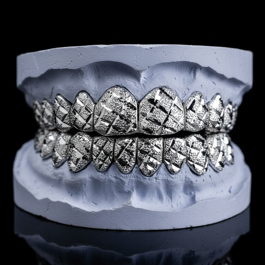 Silver Grills on Light Blue Mold