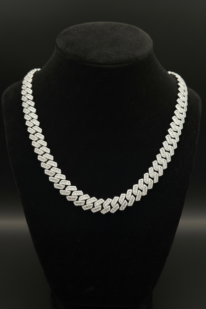 White Gold Cuban Link Necklace