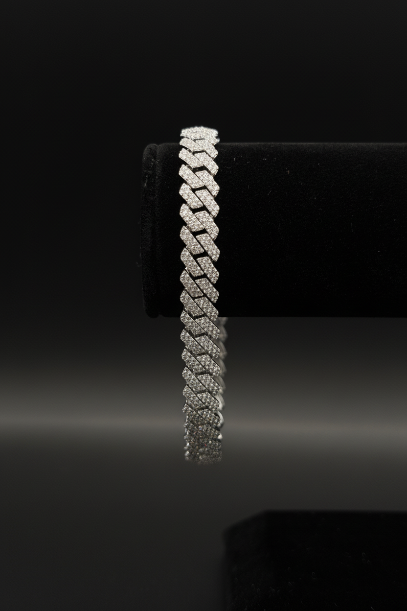 White Gold Diamond Chevron Bracelet