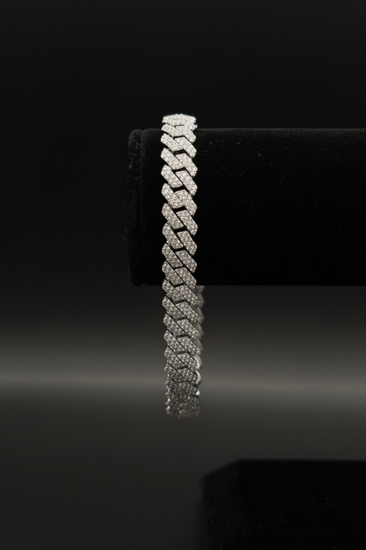 White Gold Diamond Chevron Bracelet