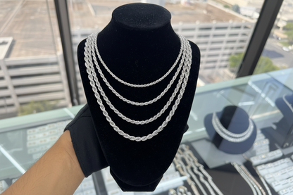 White Gold Rope Chains