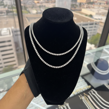 White Gold Tennis Chains