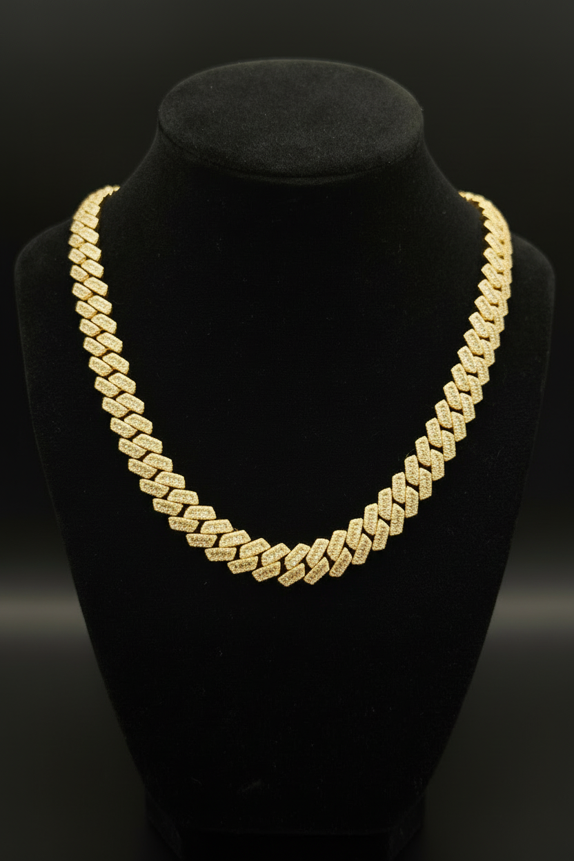 Yellow Gold Cuban Link Necklace