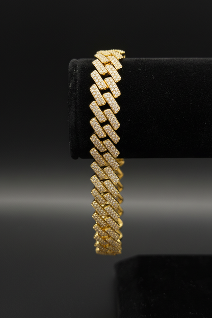 Yellow Gold Diamond Chevron Bracelet