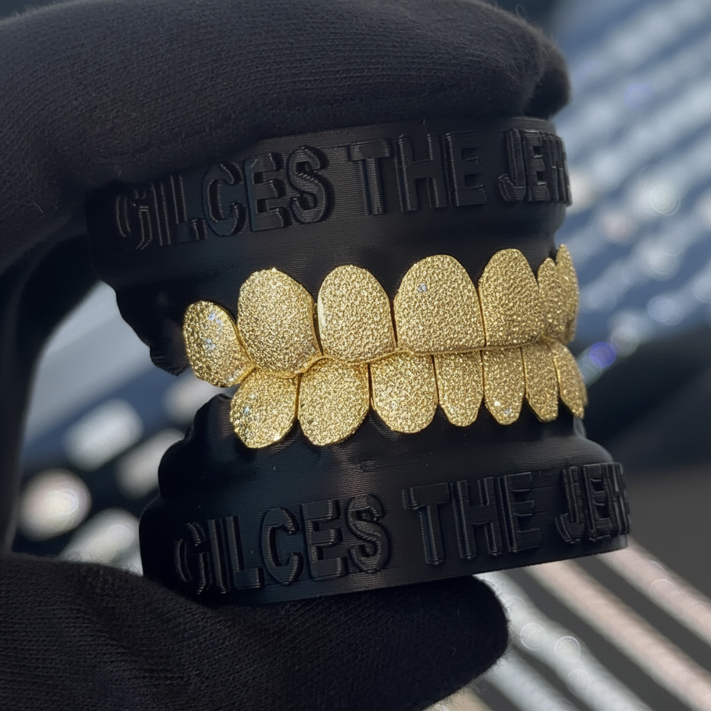 Yellow Gold Diamond Dust Grillz