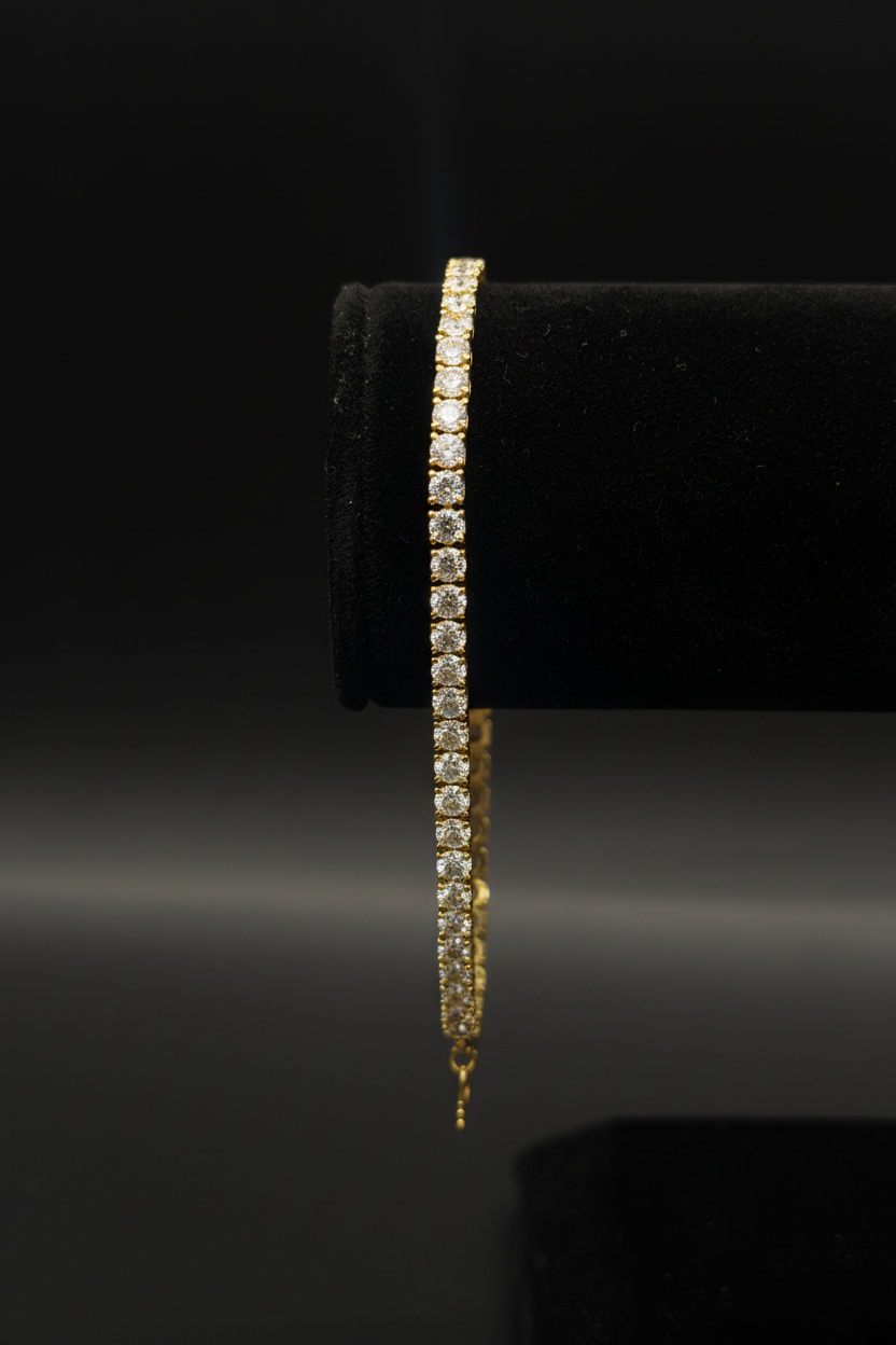 Yellow Gold Diamond Tennis Bracelet