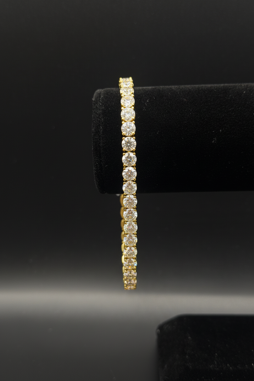 Yellow Gold Diamond Tennis Bracelet