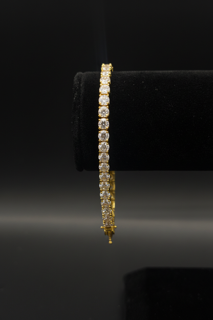 Yellow Gold Diamond Tennis Bracelet