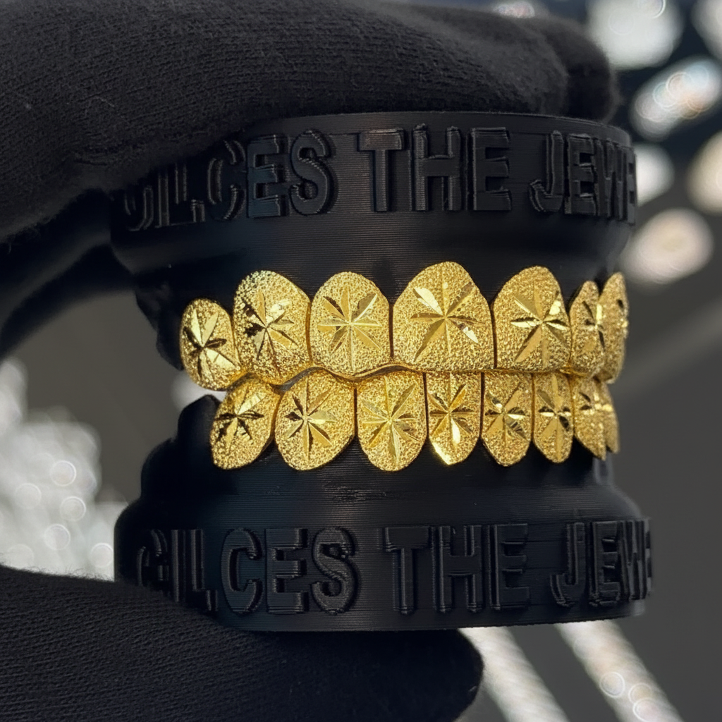 Yellow Gold Star Cut Grillz