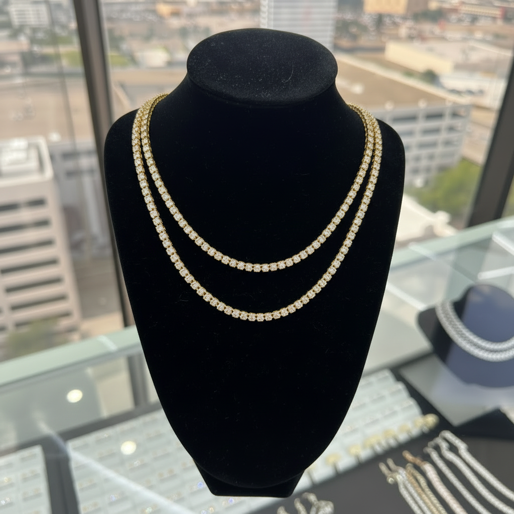 Yellow Gold Tennis Chains